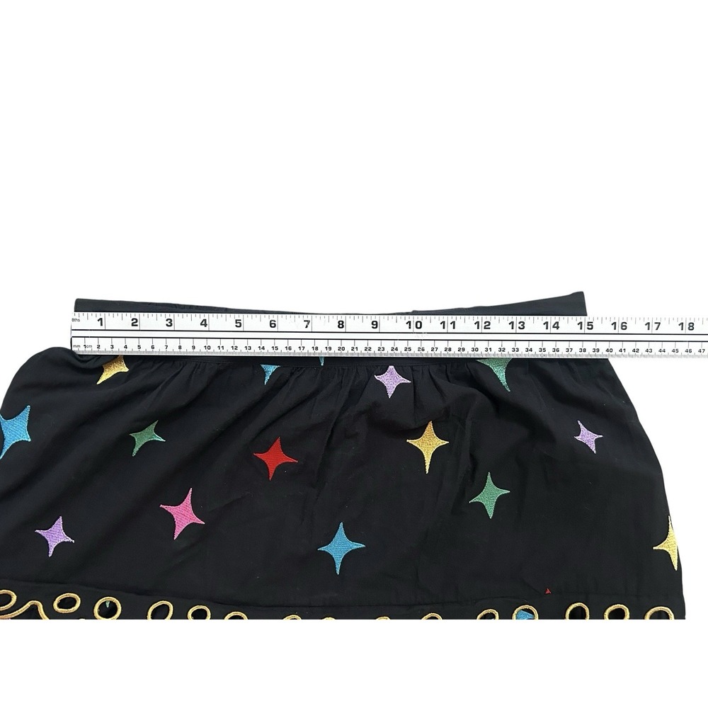 Gorman Twinkle Twinkle Little Skirt Womens Size 12 Black Stars Tiered Whimsigoth - Picture 2 of 14